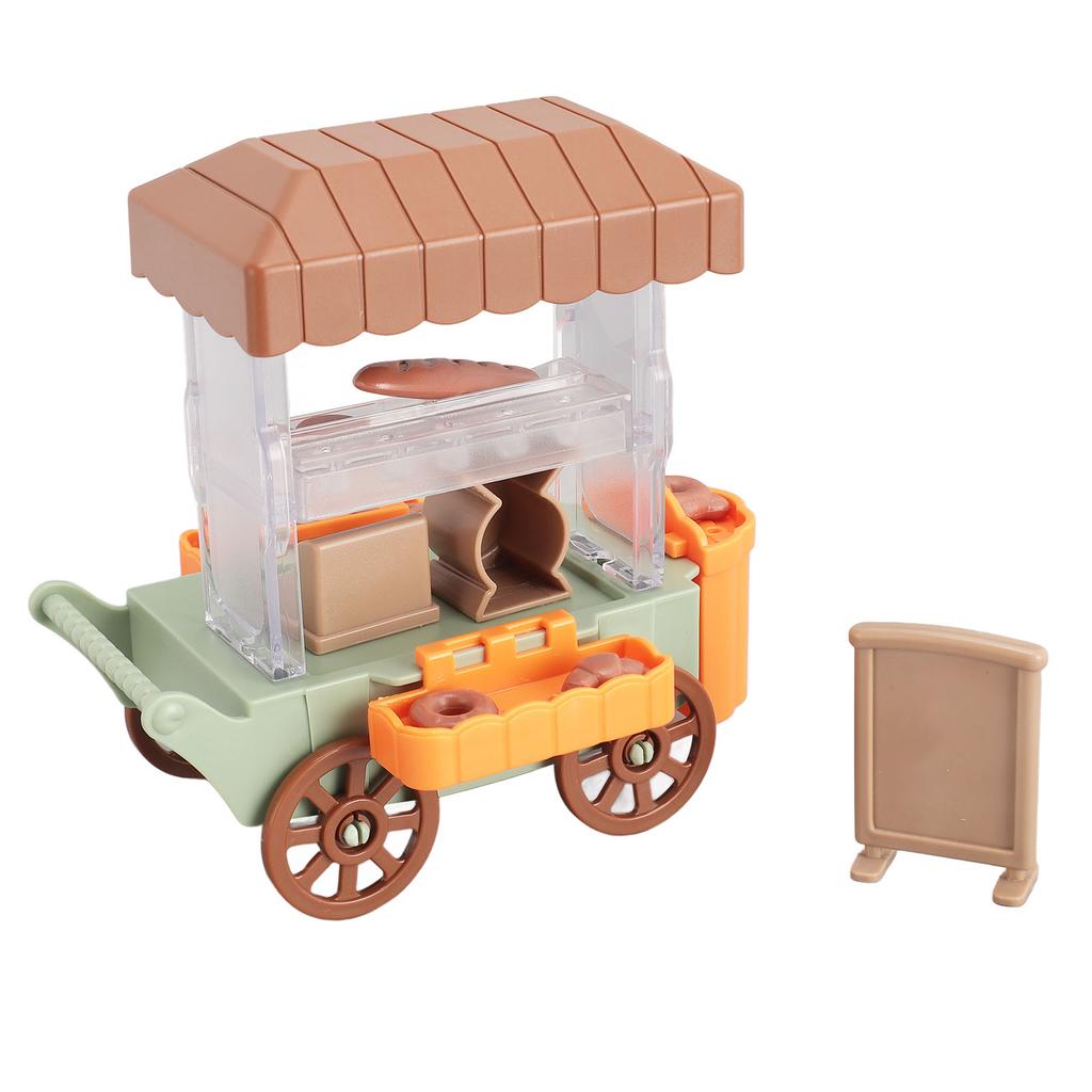 Stimulated Play Toy Donut Shop Miniature Small Play Toy Donut Shop Cart Toy for Children