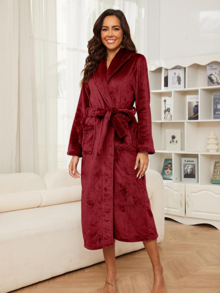 Übergröße Flanell Revers Pyjama Morgenmantel Set für Paare - Warme Herbst/Winter Europäische Amerikanische Hauskleidung