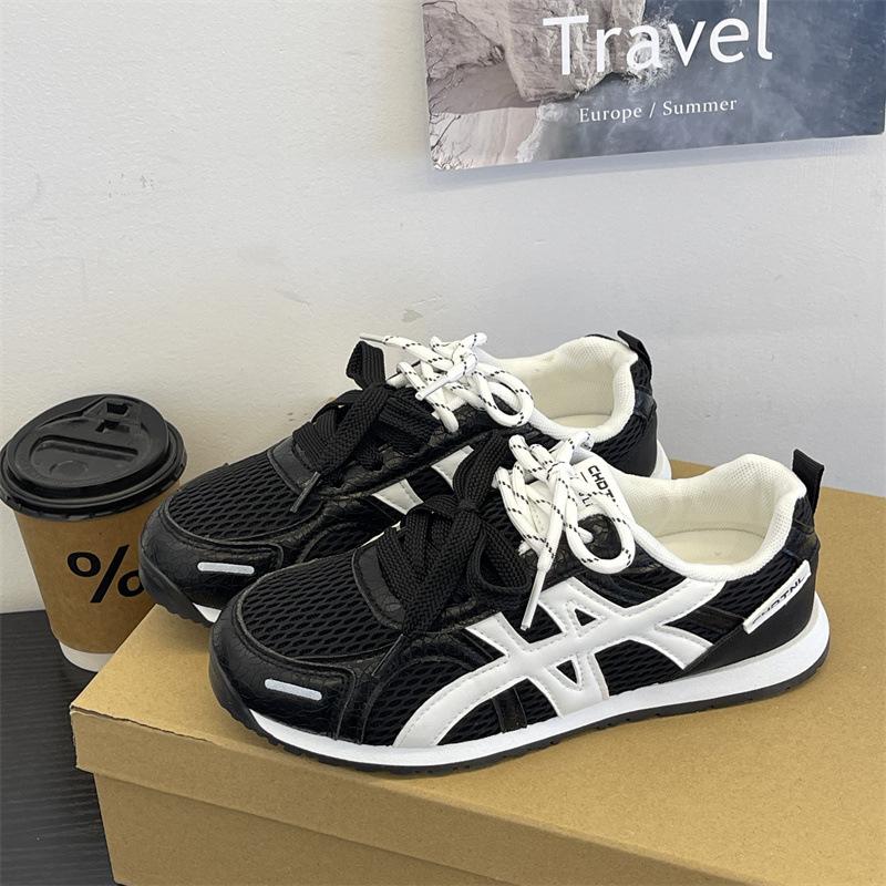 

Retro mesh fashion color matching dad shoes girl 2025 autumn new student versatile inner height increase casual Forrest Gump shoes 35