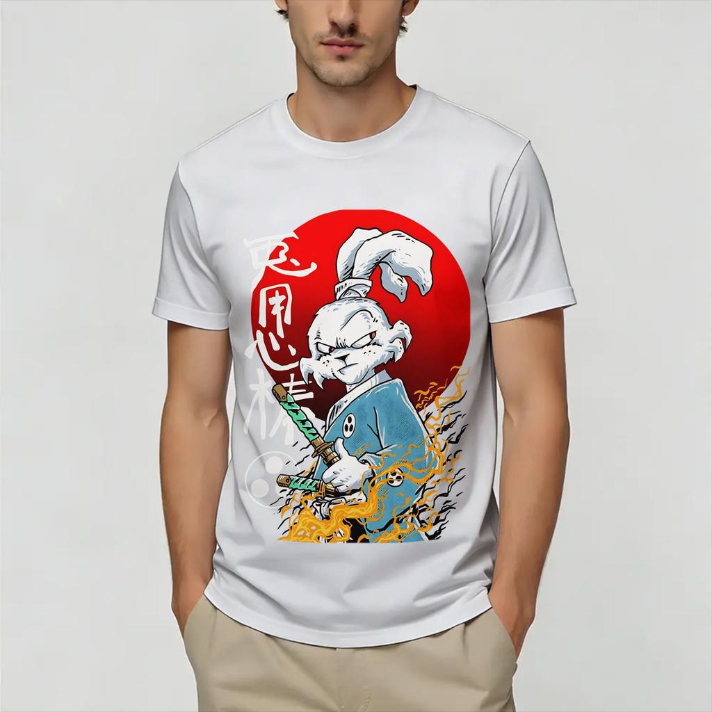 Rabbit Yojimbo Unisexs T Shirts Leisure Tees Short Sleeve Crew Neck Tshirts Cotton Plus Size Clothing