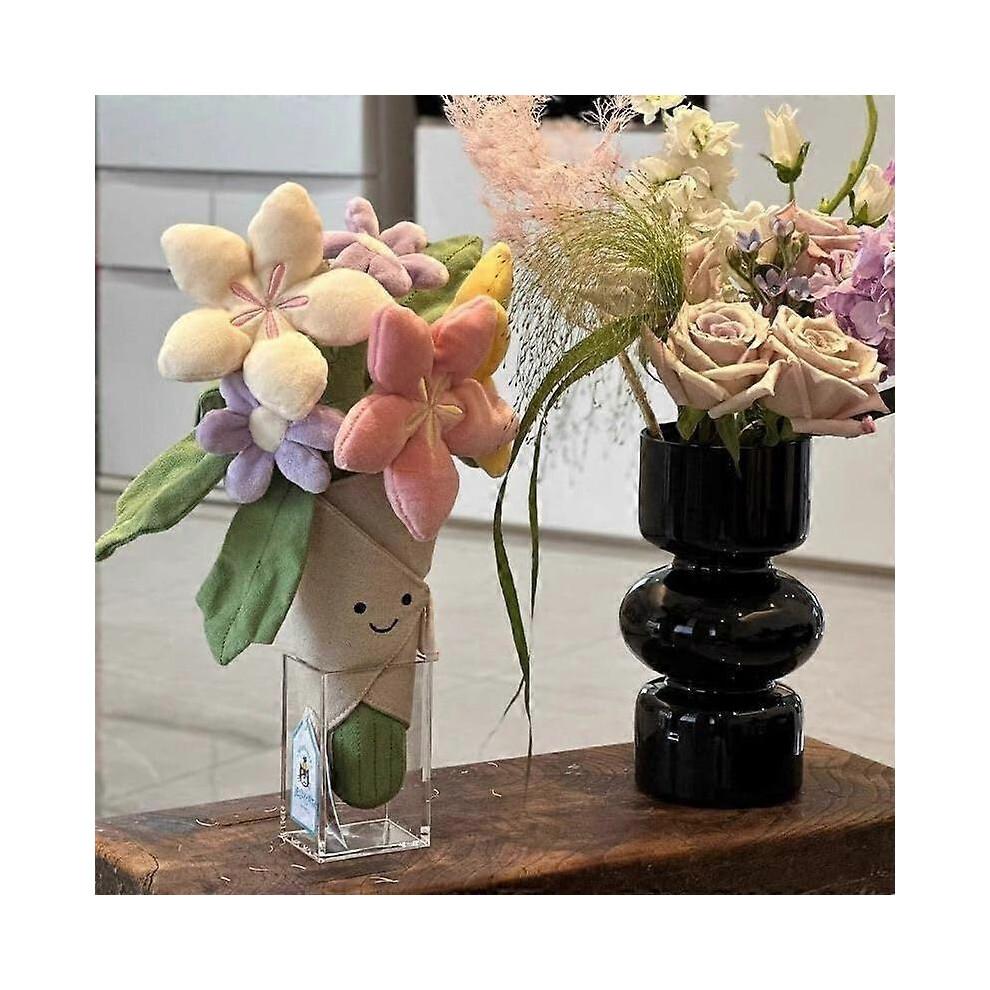 Schattige Bloemenboeket Pop, Kawaii Lachende Bloemen Pluche Knuffel, Pluche Knuffels Zoete Cadeaus voor Vrouw, Vriendin en Moeder