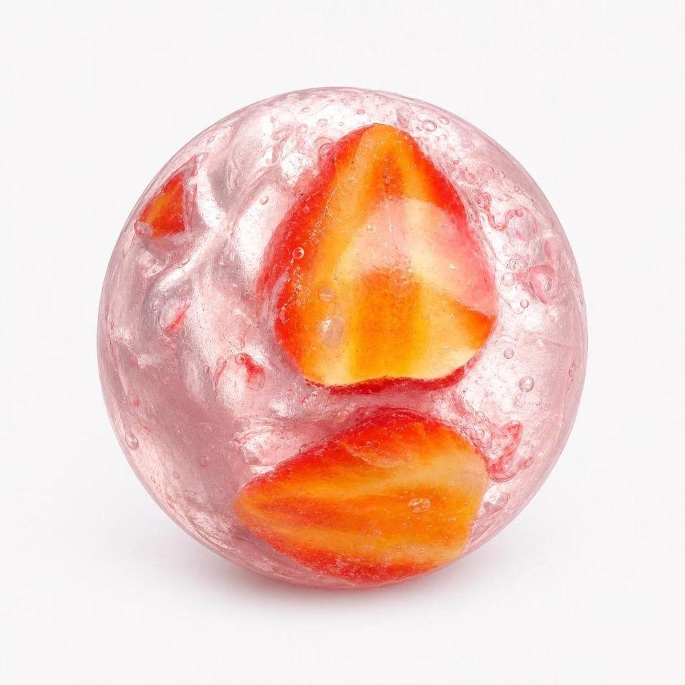 Sound Effects Strawberry Squeeze Ball Crunchy TPR Fidget Toy Strawberry Pinch Home Decoration