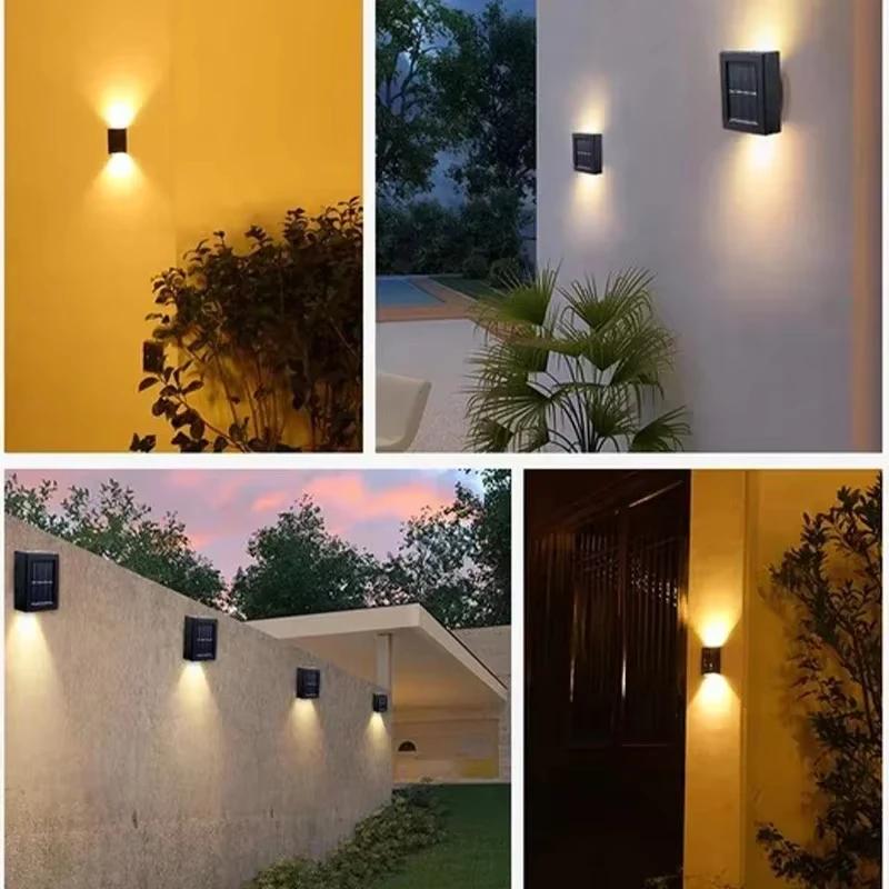 1-10PCS Solar Powered Step Light IP65 Waterproof LED Outdoor Stair Railing Deck Fence Pathway Lamp for Garden Patio Yard Wall Decoration