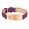 Braccialetto ID di Allerta Medica di Emergenza per Donne, Braccialetti in Vera Pelle con Incisione Gratuita, Gioielli Sportivi Personalizzabili per Diabetici