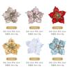 22cm Artificial Flowers Nordic Champagne Christmas Flower New Simulation Pattern Diy Red Multi Layered Christmas Tree Decoration