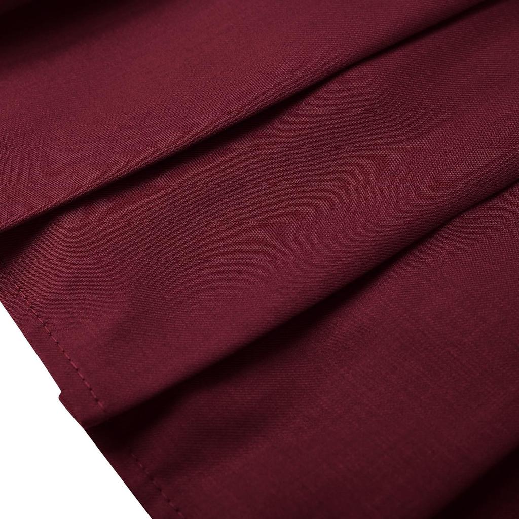 Women's Fashion Solid Color High Waist Folded A-line Long Skirt Half Body Skirt