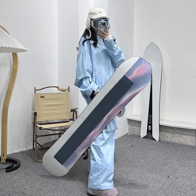 Women Thick Sports Pants Sets Winter Warm Windproof Hooded Jacket Elastic Waist Sweatpants Two Piece Set Outdoor Waterproof Clothes