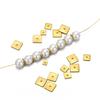 50 stuks Roestvrij Staal Goud Vierkant Platte Afstandhouders Kralen 4 mm 5 mm 6 mm 8 mm Losse Kralen Bedels voor Sieraden Maken DIY Armband Benodigdheden