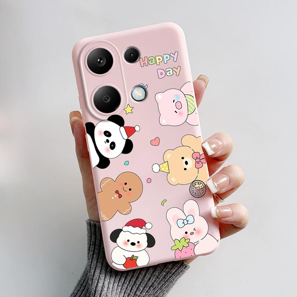 For Poco M6 Pro 4G Case Silicon Cover Soft Bumper for Xiaomi Poco M6 Pro M6Pro 4G Global Phone Cases M 6 Pro Cartoon TPU Shells
