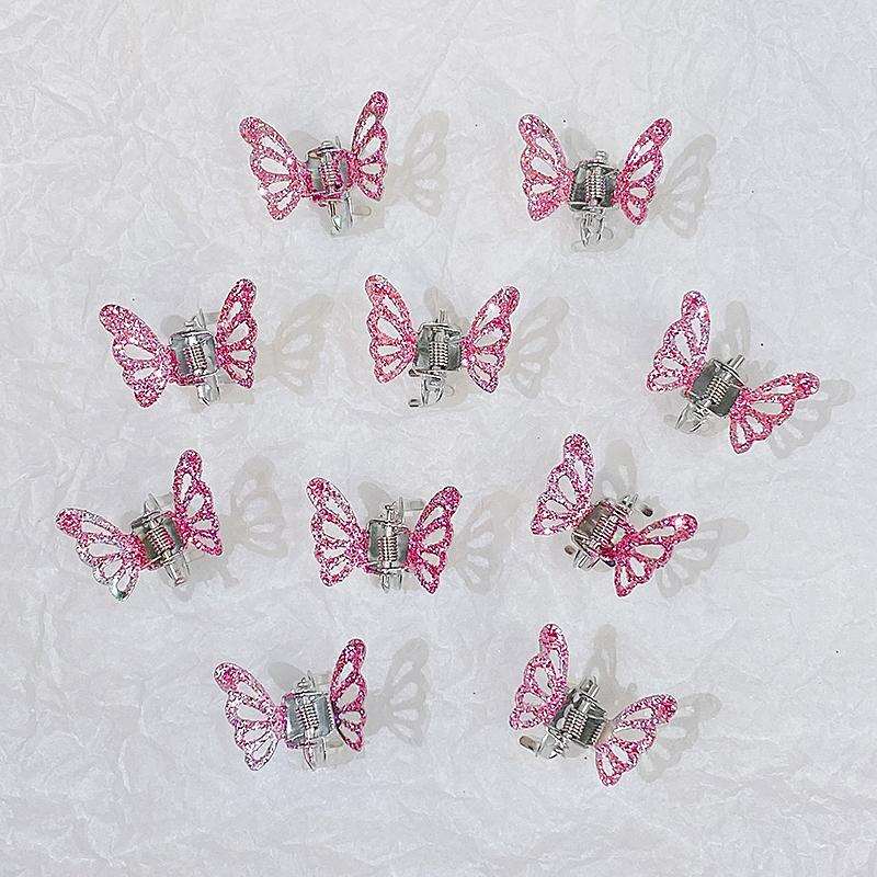 10pcs/set Women Girls Cute Butterfly Shape Small Hair Claws Ponytail Sweet Decorate Hair Clips Hairpins Hair Accessories