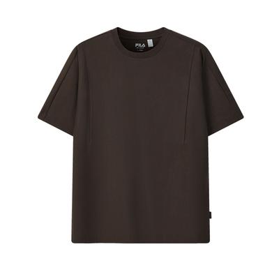 Milano Series Knitted Round Neck Loose Short Sleeve T-Shirt Men Tops F11M625113F-BN