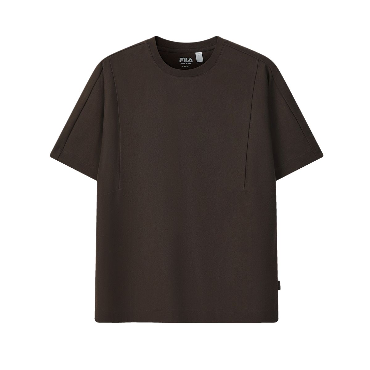 FILA Milano Series Knitted Round Neck Loose Short Sleeve T-Shirt Men tops F11M625113F-BN M