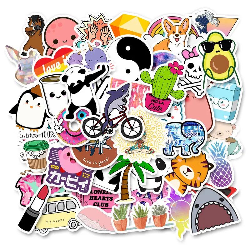 33 nálepek stylů Nálepka s 50 ks/balení nálepek do auta pro kutily, notebook, počítač, kytara, notebook, zavazadlo, skateboard, karikatura, nálepka pro dívky Vsco