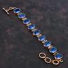 Faceted Tanzanite Quartz Bracelet Copper Bracelet Adjustable Chain Bracelet Copper Jewelry Handmade Bracelet Gemstone Jewelry Gifts For Him