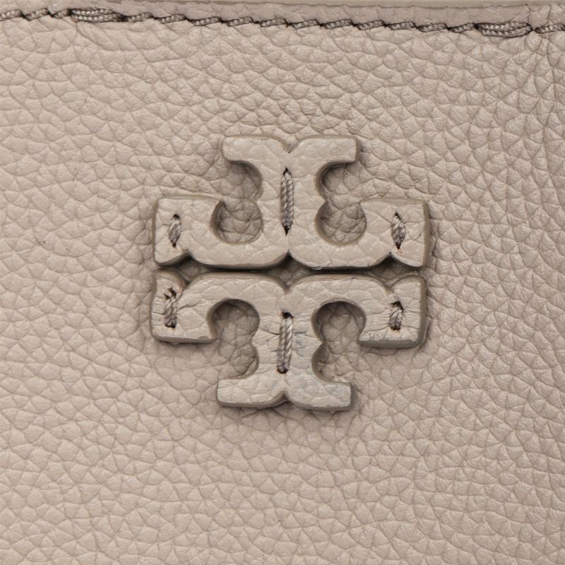Tory Burch Mcgraw Logo Magnetic Snap Bucket Bag Women Handbags Terracotta-Gray 158500-200