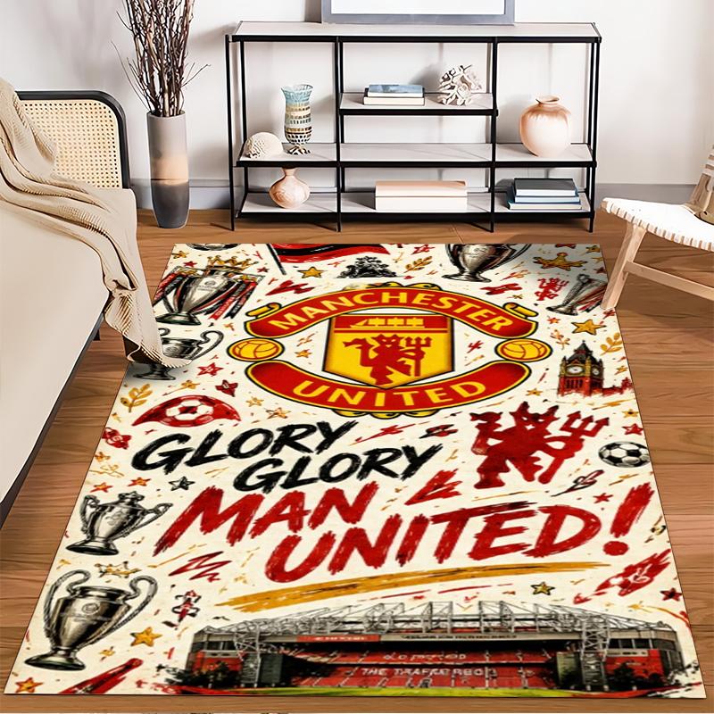 Manchester United Designed floor mat, suitable as a non-slip mat for the living room or bedroom sofa