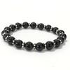 Black Tourmaline Beads Bracelet 7.5" 8mm Beads Chakra Bracelet Handmade Unisex Jewelry For Gift CSB-41
