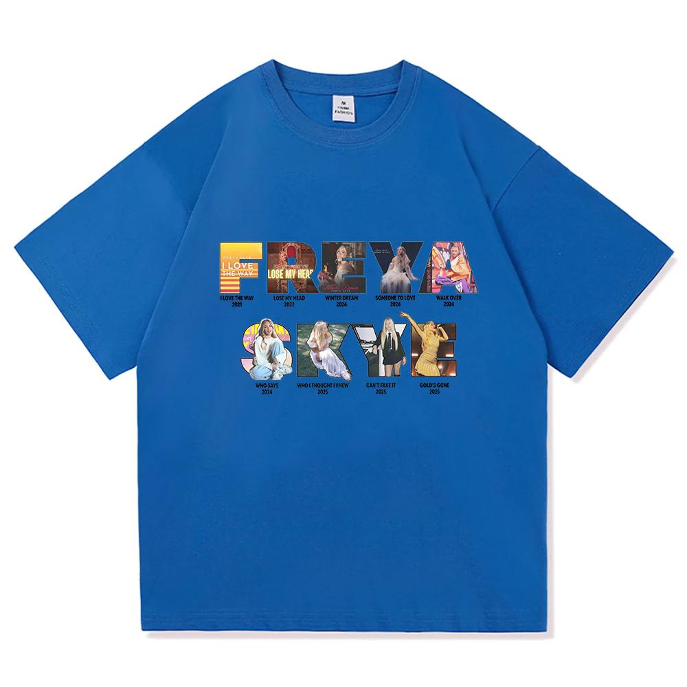Silent TreatUnisext Tee Freya Skye Stars Align Tour 2026 Unisex/Women Clothing Harajuku High Quality Tops 100% Cotton TShirts Vintage