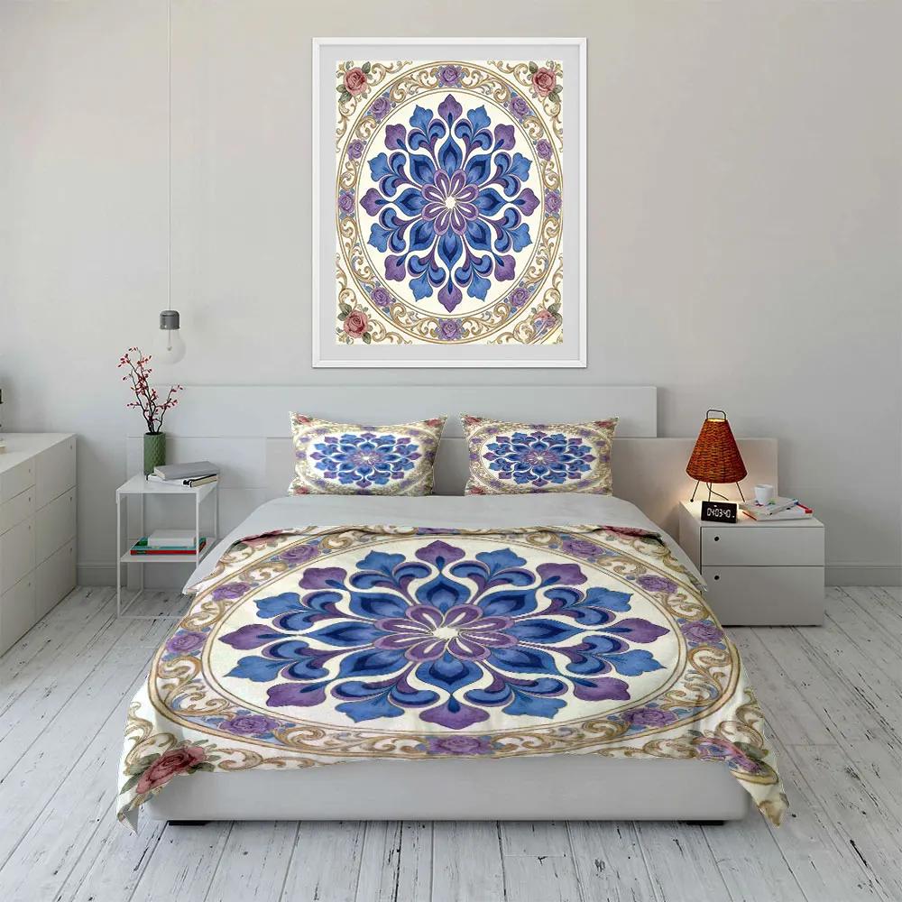 Blumenset Dekoration für Zuhause Weiche Bequeme Bettbezug Bettwäsche-Set Enthalten 1*Bettbezug & 2*Kissenbezüge Geschenk