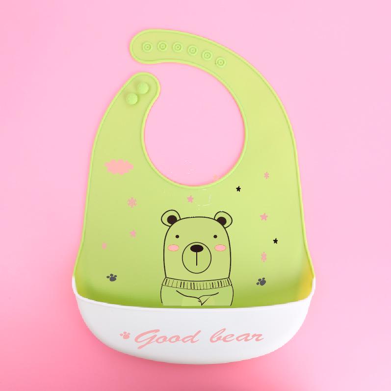 Waterproof Silicone Cartoon Bibs for Babies and Toddlers: Leak-Proof, Food-Grade Meal and Drool Protection