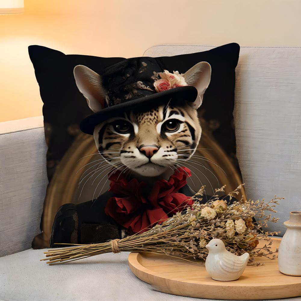 Cushion Cover  Linen  SkinFriendly Soft Decorative Case For Sofa Home Decor European Fashion Leopard Pillow cover