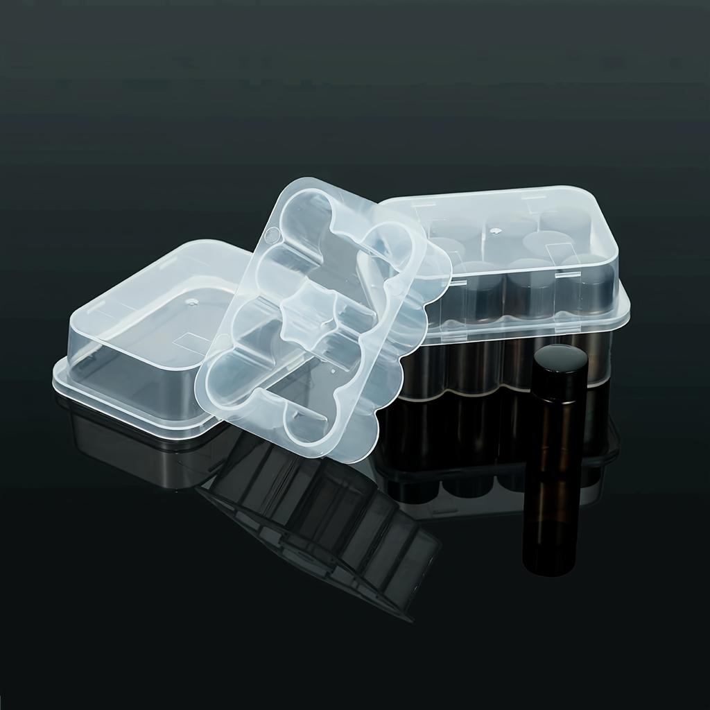 2pcs Clear Peptide Case Set for Fridge,20 Slots Total, 3ml Vial Holder for Refrigerator, Semi-Transparent Vial Storage Case