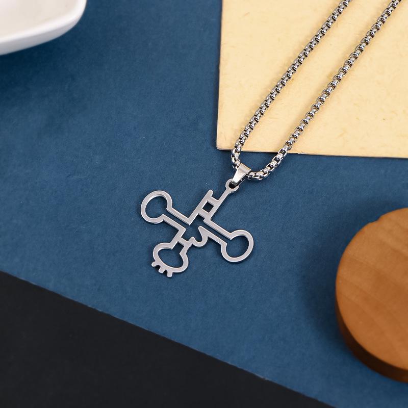 

Dopamine Molecular Structure Necklace - Women s Trendy Irregular Street Style Jewelry