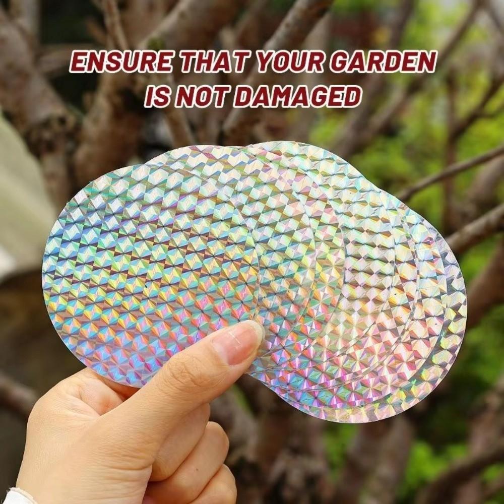 20pcs Garden Bird Control Bird Repellent Sticker Round Shape Anti Bird Scare Tape Keep Birds Away