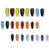 Almond Press On Nail Glossy Fake Nail Stick On Nail In 12 Sizes,24 Pcs French Nail Tips for DIY Nail Art Decorations