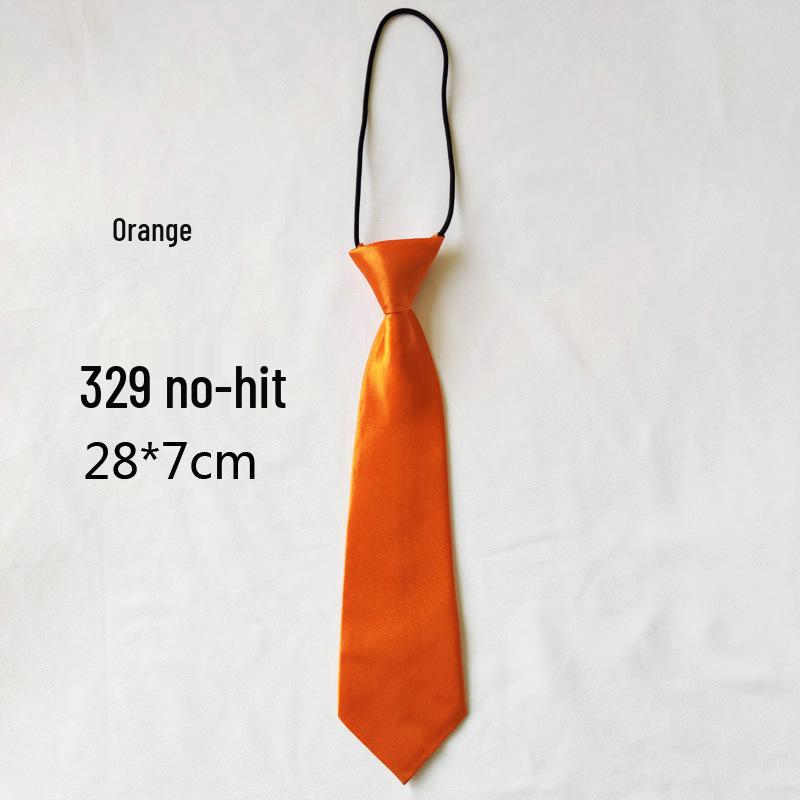 Solid Color Short Pullover with Cute Tie for Women & Children - Casual Uniform Accessory