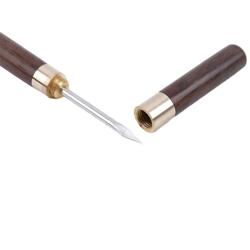 Sandalwood Tea Stainless Steel Knife Dedicated Tea Needle Tea Accessories Teasets Spiral Tea Knife