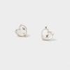 POSTLUDE [SILVER] CLEAR HEART SPARKLING Earrings