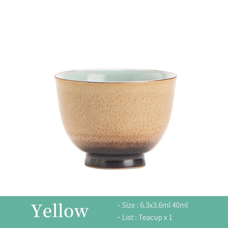 40ml Turquoise Green Japanese Ceramic Tea Cup Vintage Celadon Kiln Change Kung Fu Tea Set