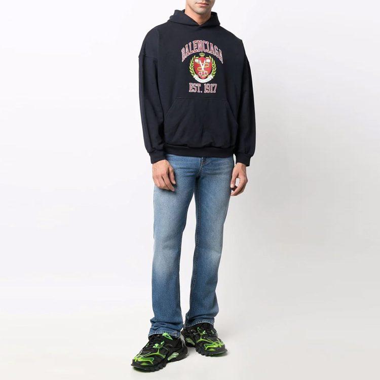 Balenciaga Sweatshirt Loose Fit Unisex Dark Blue 675003TLV908067