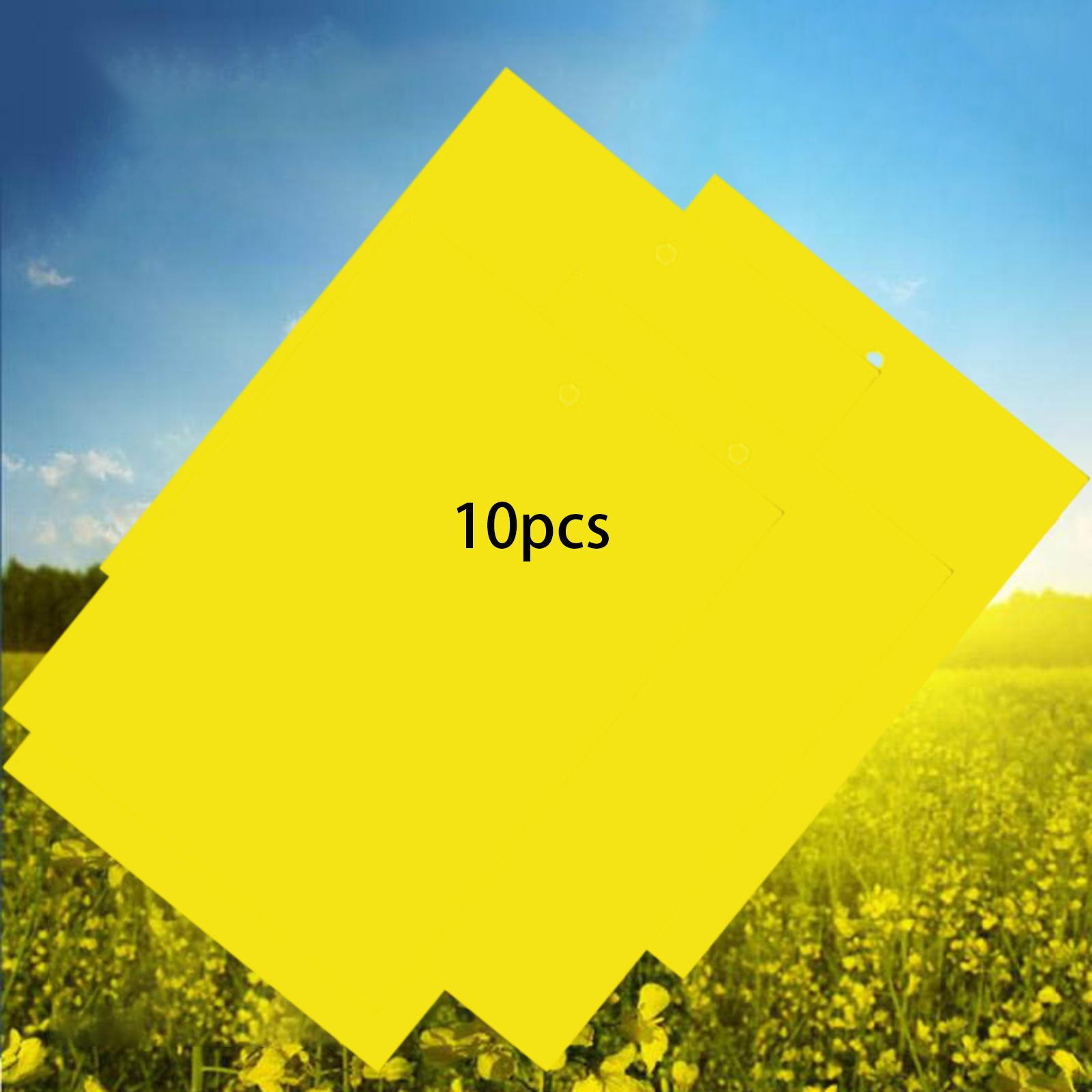 Fly Paper Stickers, 20x15cm Yellow Double-Sided Plant Catchers, Sticky Gnat , for Thrips Flying 10PC