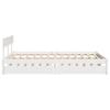 Vidaxl Bed Frame Without Mattress, White, 160X200 Cm, Solid Pine Wood