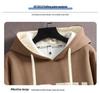 Teen Boys Plus Velvet Hooded Sweatshirt - Thick Winter Top for Junior and High School Students