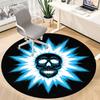1pc Skull Sunburst Office Round Area Rug, Under Office Chairs Bedroom Living Room Home Decor, Room Deco, Available in Various Sizes 133