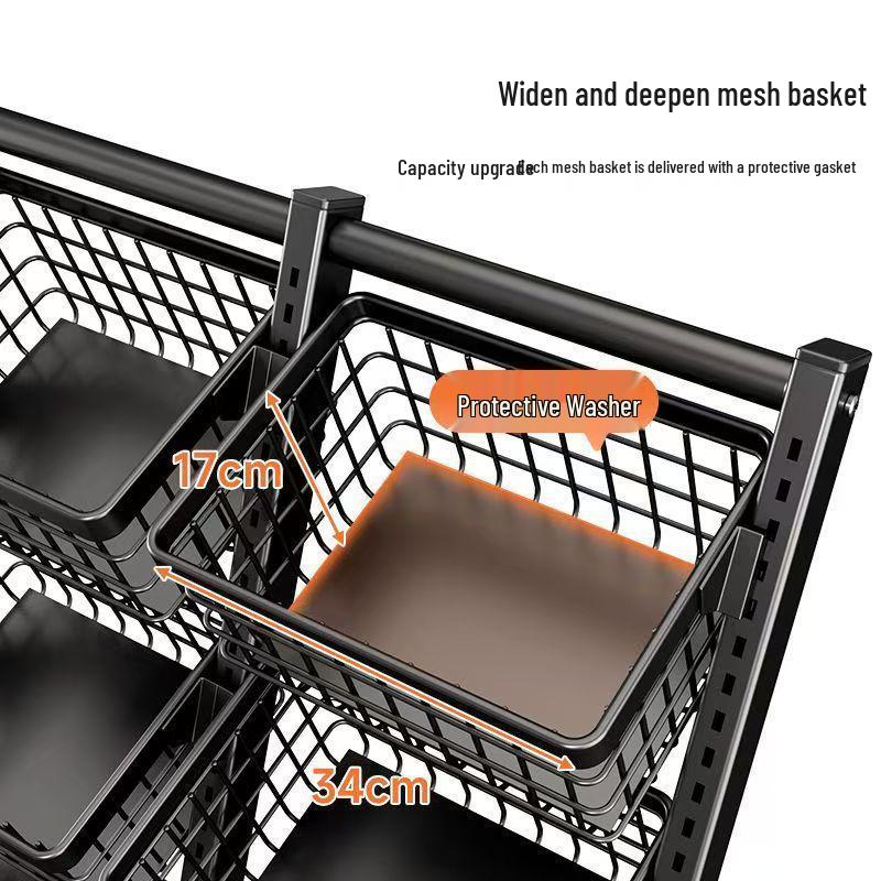 Multifunctional Storage Rack: Kitchen Vegetable, Snack, and Fruit Basket with Multi-layered, Partitioned Design for Living Room or Bedroom.