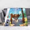 Tabodi und Grizzy Flanelldecke Cartoon Anime Fantastische Überwurfdecke für Sofa Bettwäsche Wohnzimmer 200x150cm Steppdecke