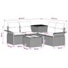 Sofa Set 6 pcs. 4 Seater Beige and Light Grey