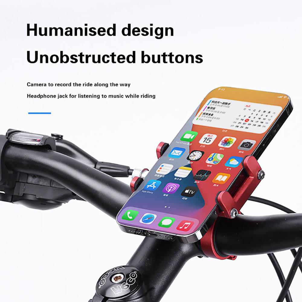 Universal Bicycle Phone Holder Metal GPS Mount for MTB Motorcycle Handlebar Antislip Stand Bracket for Cell Mobile Riding Moto
