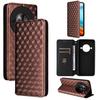 Cubic Grid Texture Flip Leather Phone Case