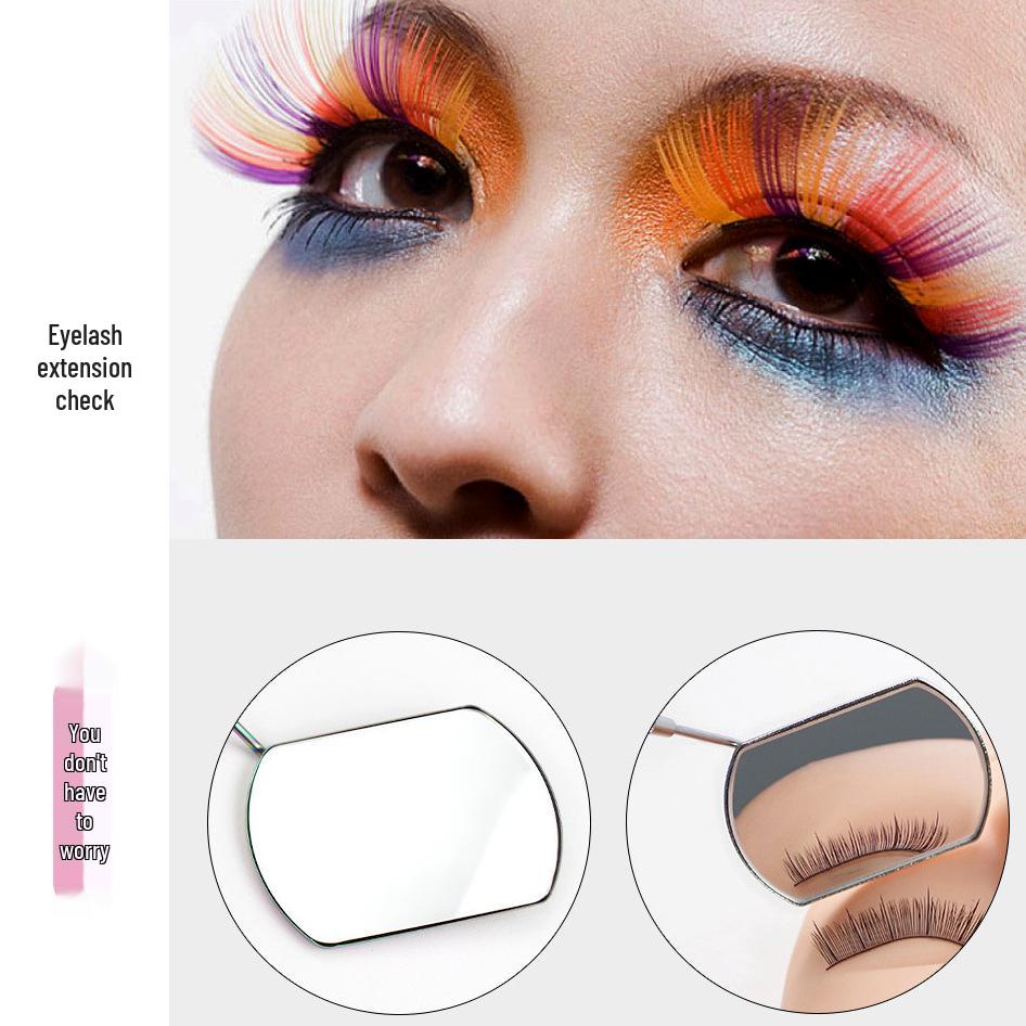 Stainless Steel Eyelash Inspection and Magnifying Mirror for Beginners
