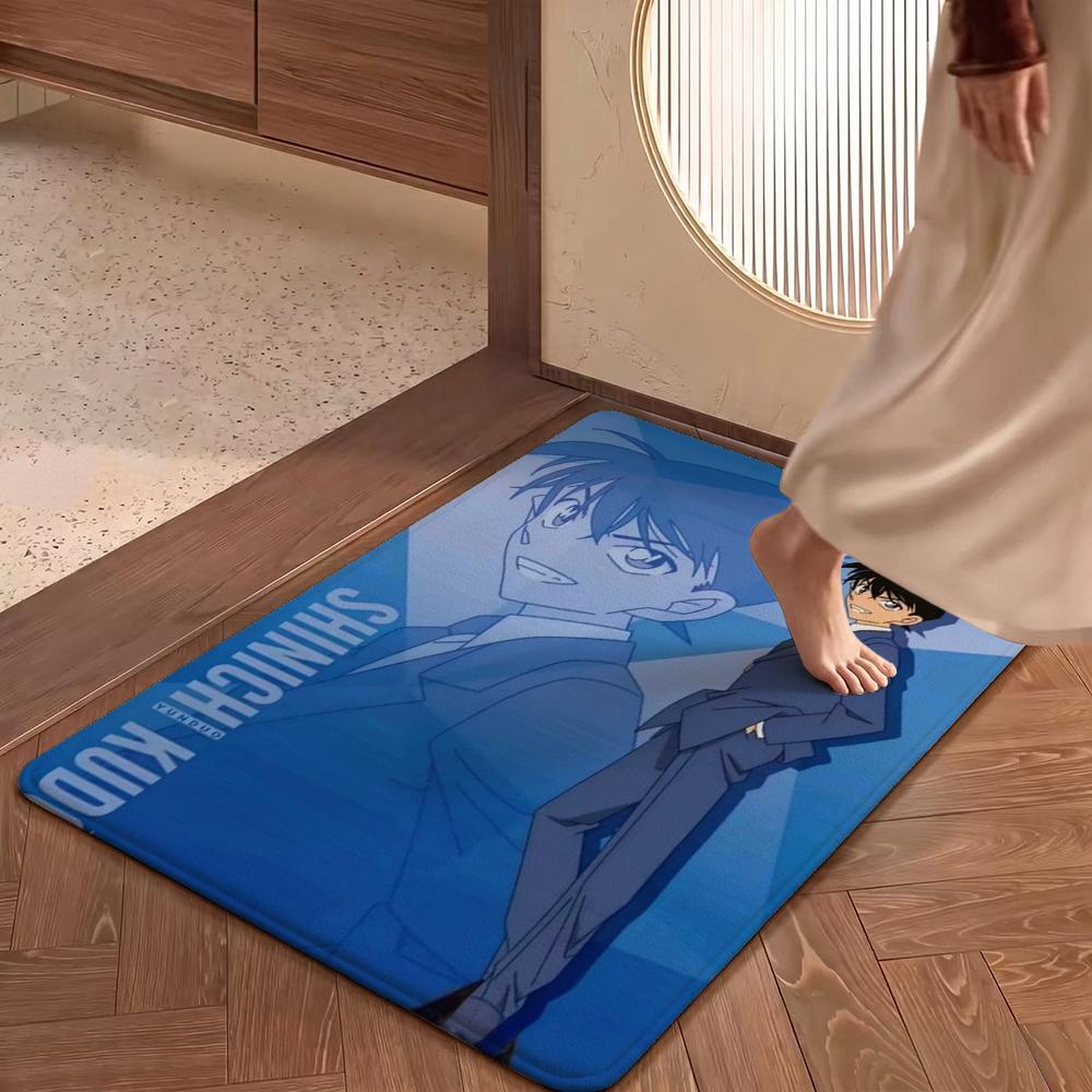 Detective Conan Anime Mystery Think Detective Conan Anime Mystery Theme Rug Soft Nonslip Carpet For Entryway Hallway Balcony Home Decor