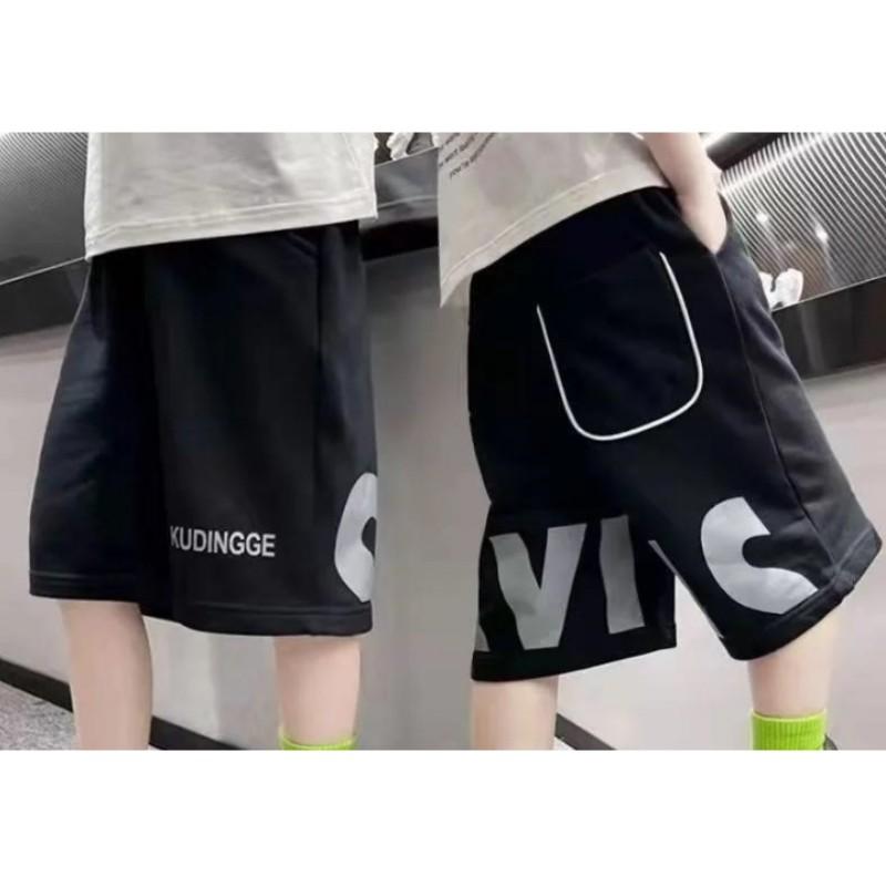 Boys' Summer Thin Sports Pants, Medium To Large Children's Mid Waist Sports Shorts