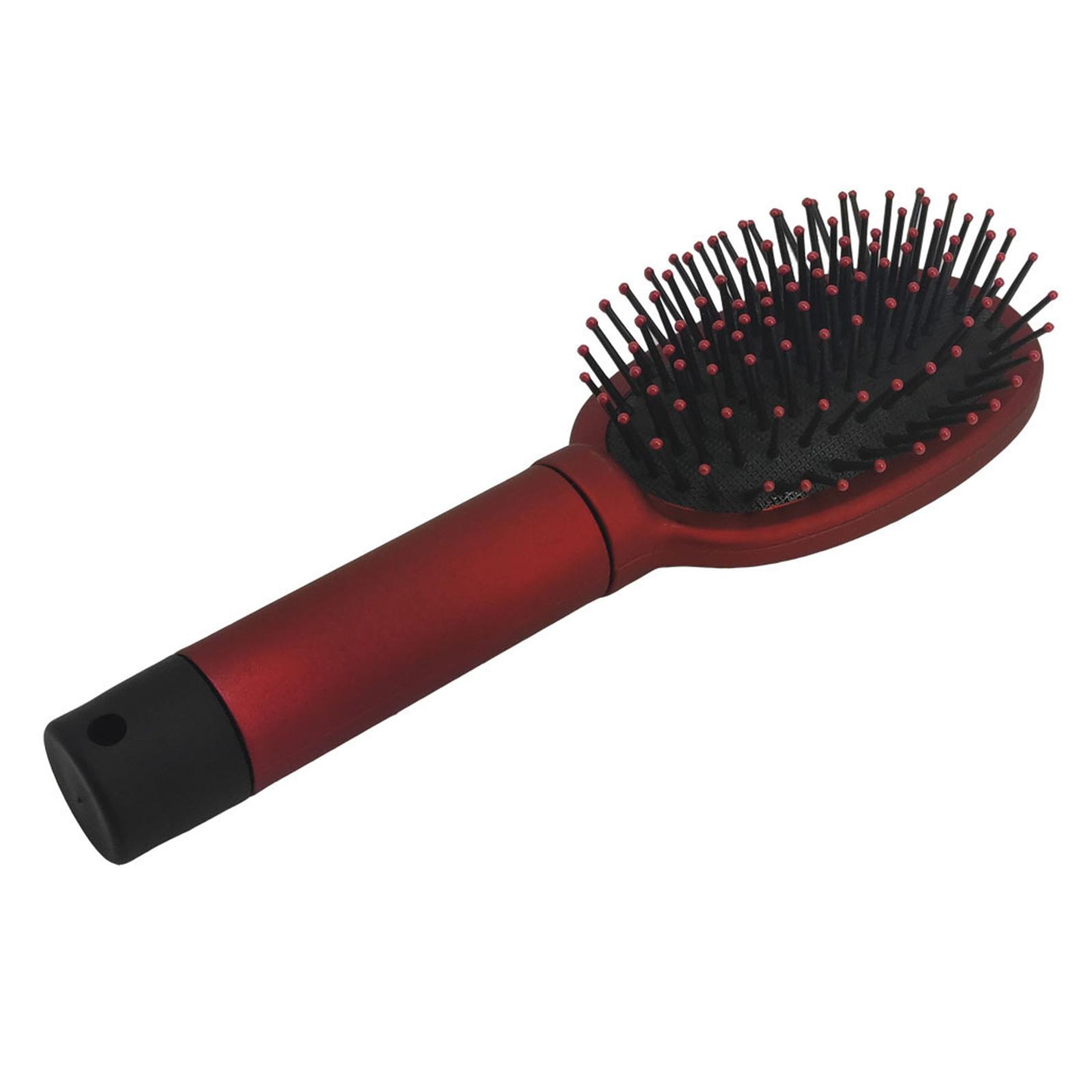 

Расческа с большим отделением для хранения, удобная маскировка, тайник для денег, диверсионная круглая расческа для волос, дорожная расческа, украшение для женщин красный