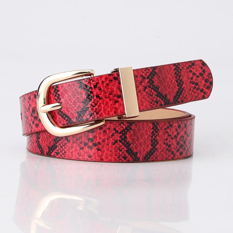 New Trendy Women's Belt, Snake-patterned Belt, Fashionable and Simple Jeans Belt, Ins Style Women's Belt