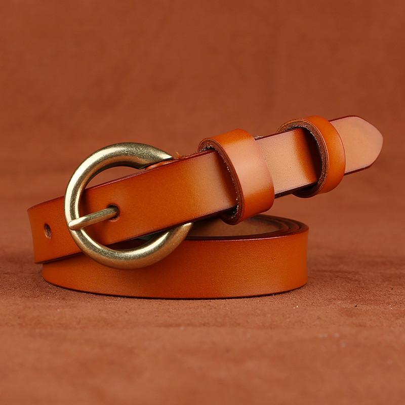 Genuine Womens Leather Belt With Alloy Buckle And Retro Look For Stylish Outfits