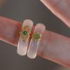 Valentine's Day Gift Chalcedony Finger Ring Women's Accessories Chinese Style Ring Flowers  Ring